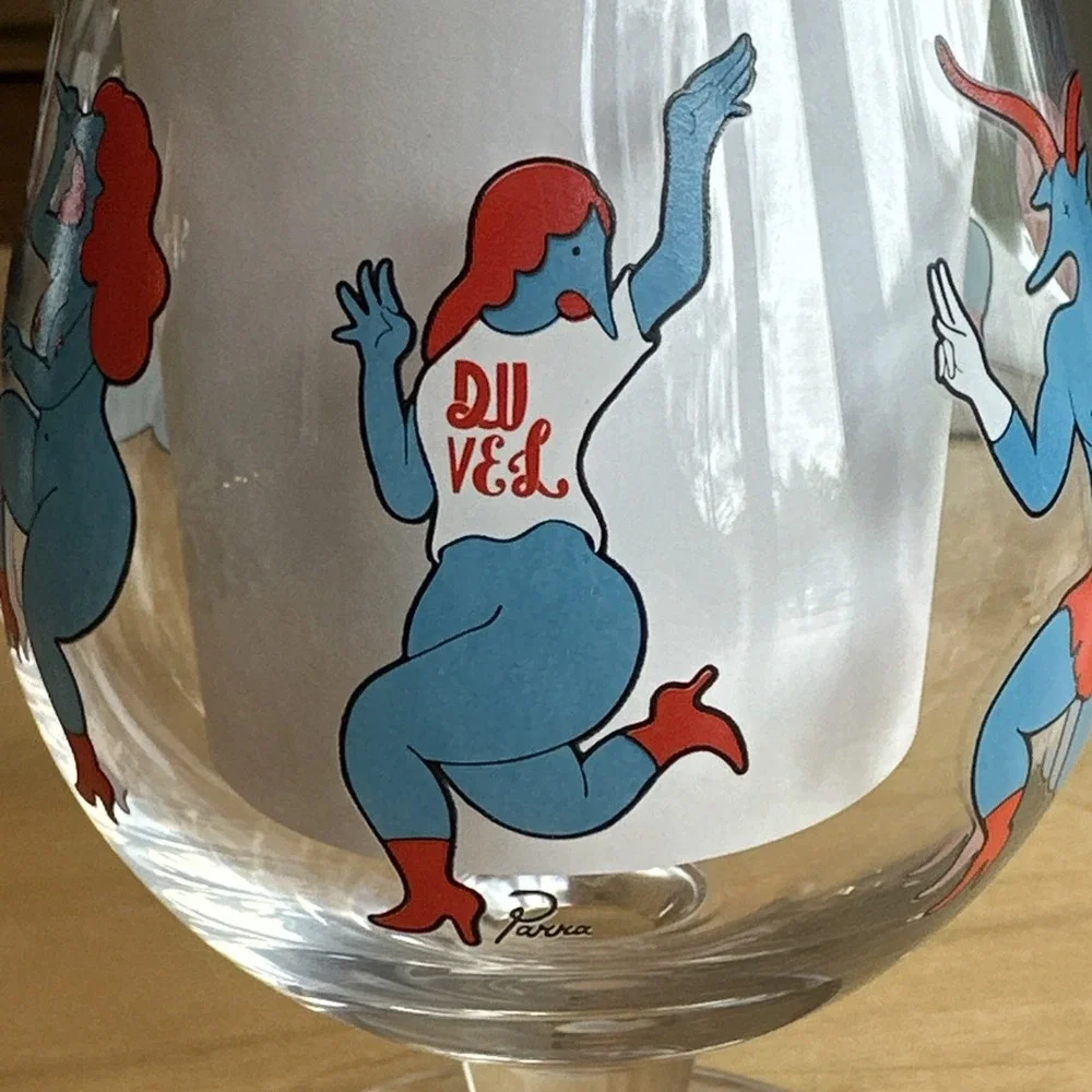 Duvel Tulip Beer Glass Limited Edition 2010 by Artist Piet‎ Parra Signed ~Etched
